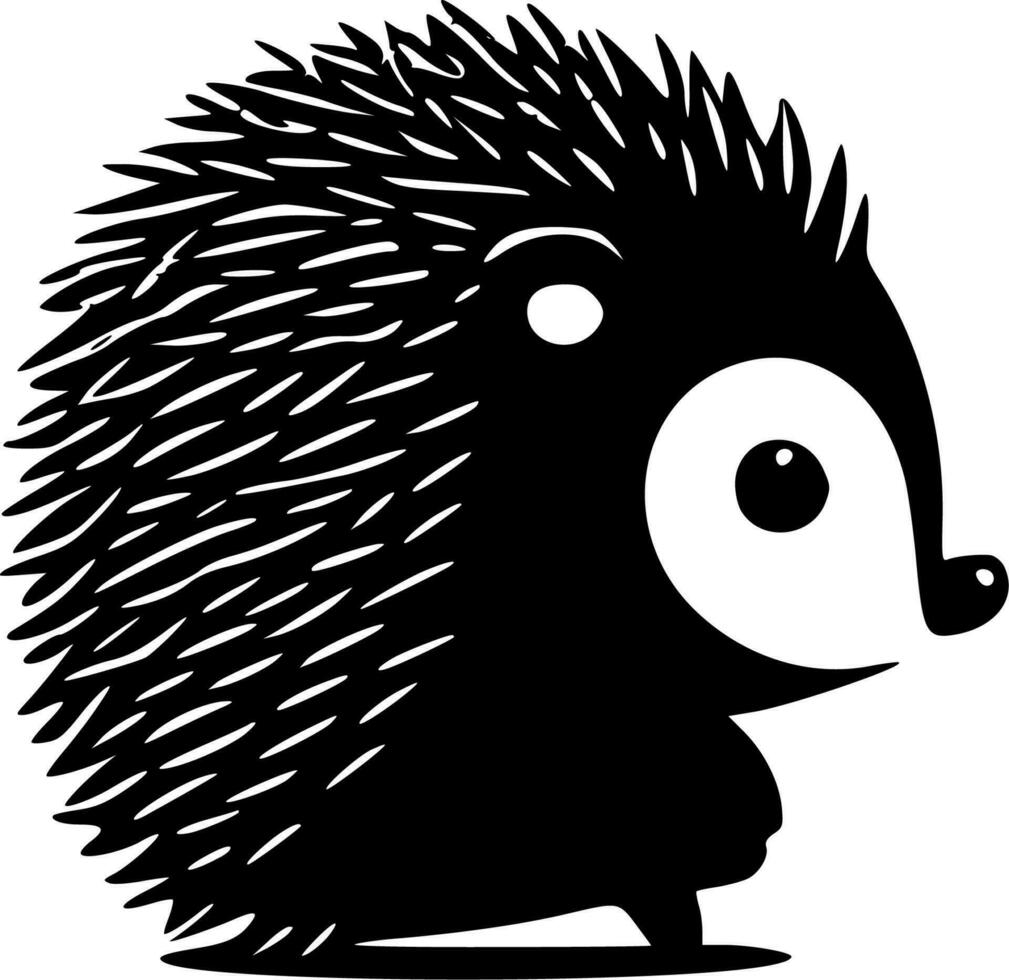 Igel, schwarz und Weiß Vektor Illustration