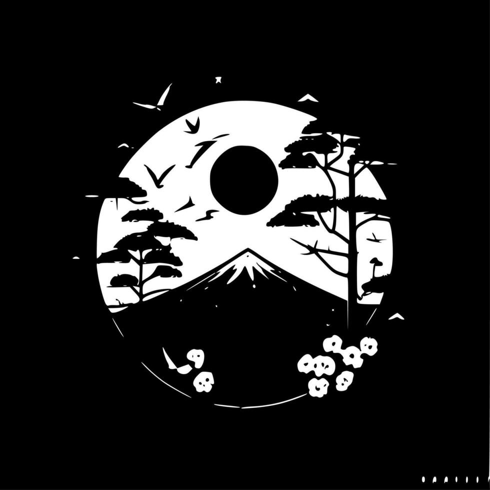 Japan, minimalistisch und einfach Silhouette - - Vektor Illustration