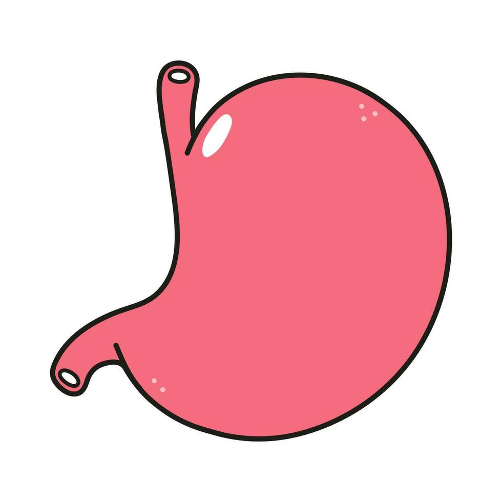 süß komisch Bauch Charakter. Vektor Hand gezeichnet traditionell Karikatur Jahrgang, retro, kawaii Charakter Illustration Symbol. isoliert auf Weiß Hintergrund. Bauch Charakter Konzept