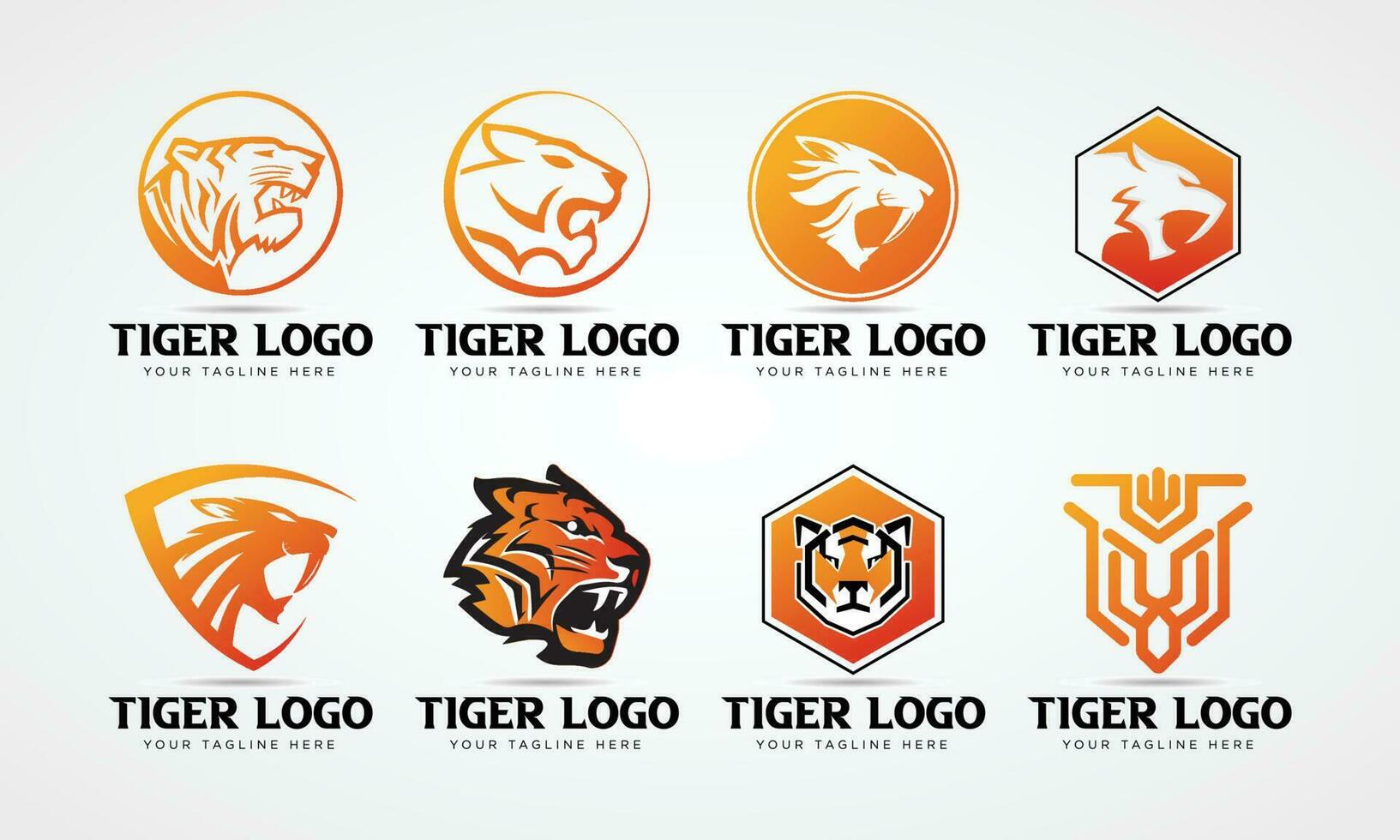 tiger logotyp design packa vektor