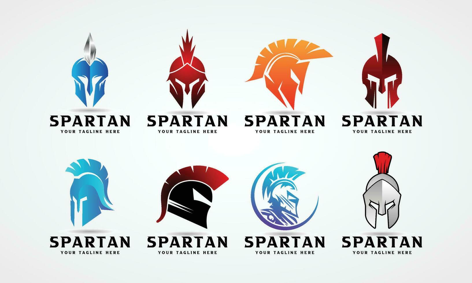 spartansk logotyp design packa vektor
