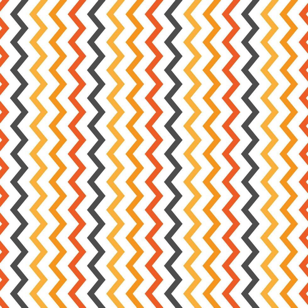 vektor sömlös mönster med vertikal orange och grå zig zag Ränder i tecknad serie stil. vektor sparre design i orange och grå färger