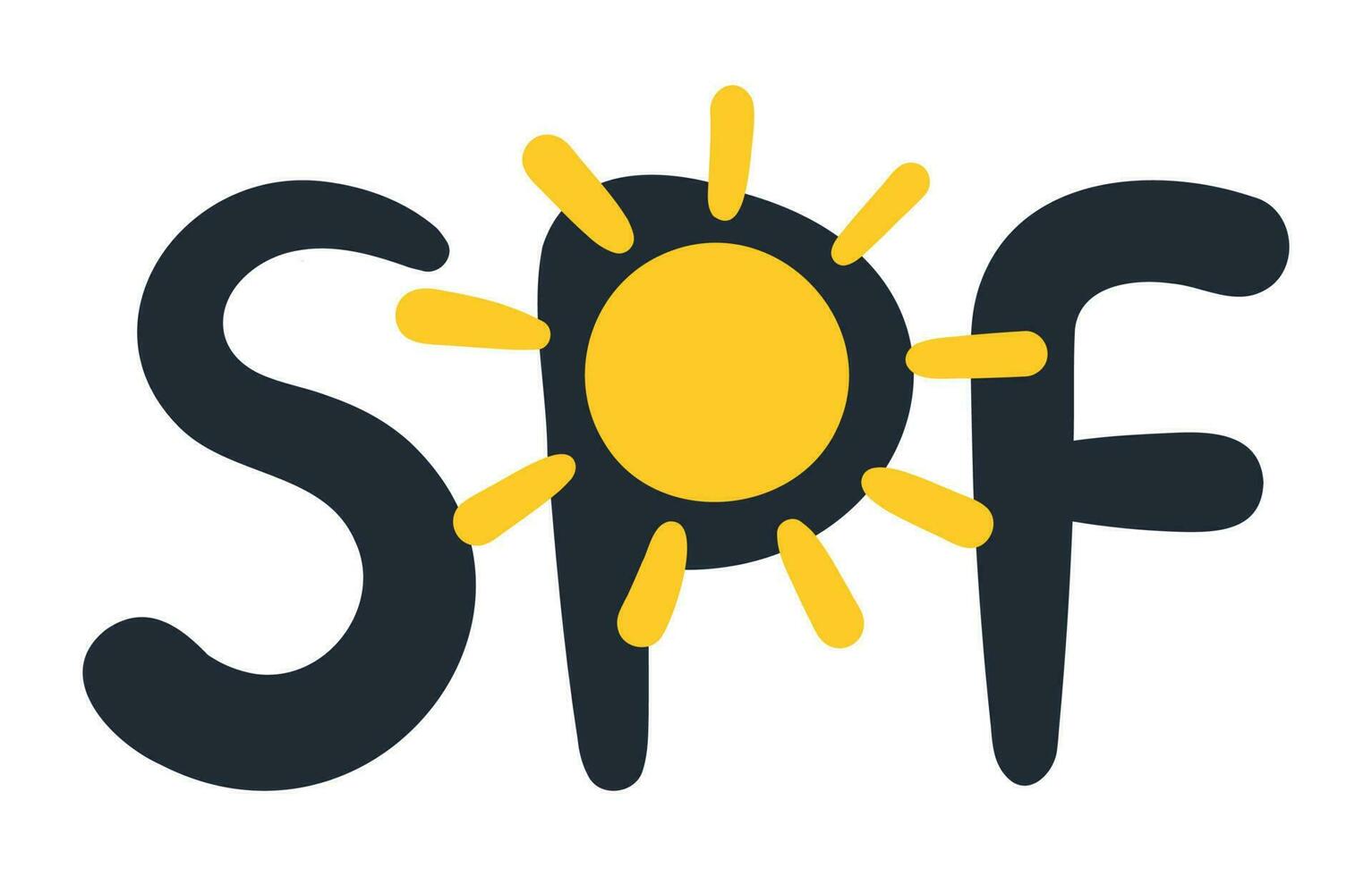 spf Sonne Schutz Faktor Beschriftung Abkürzung Vektor Illustration