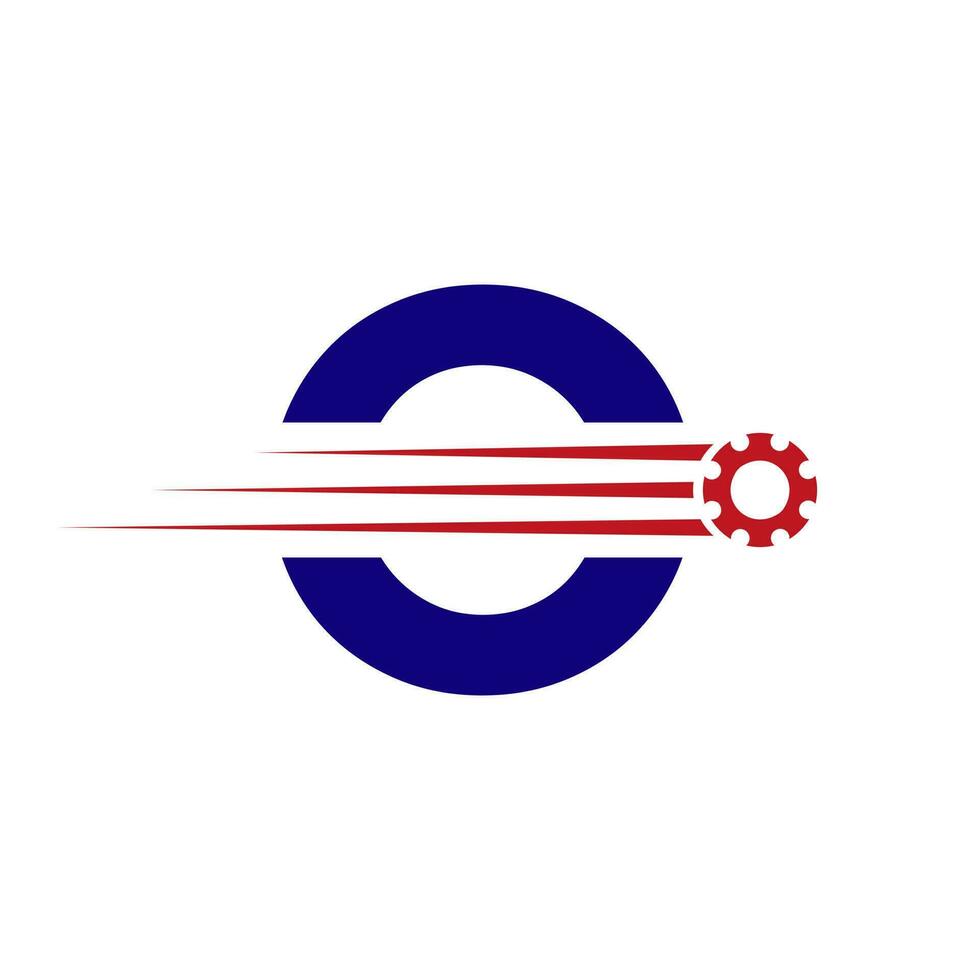 Initiale Brief Ö Ausrüstung Zahnrad Logo. Automobil industriell Symbol, Ausrüstung Logo, Auto Reparatur Symbol vektor