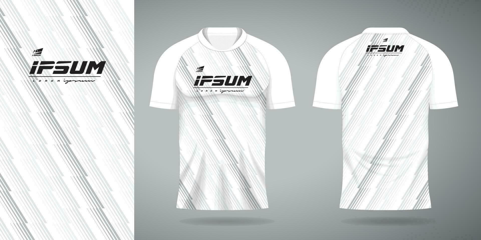 Weiß grau Jersey Sport Uniform Hemd Design Vorlage vektor