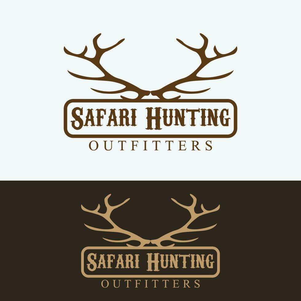 Safari Jagd minimalistisch Logo Design vektor