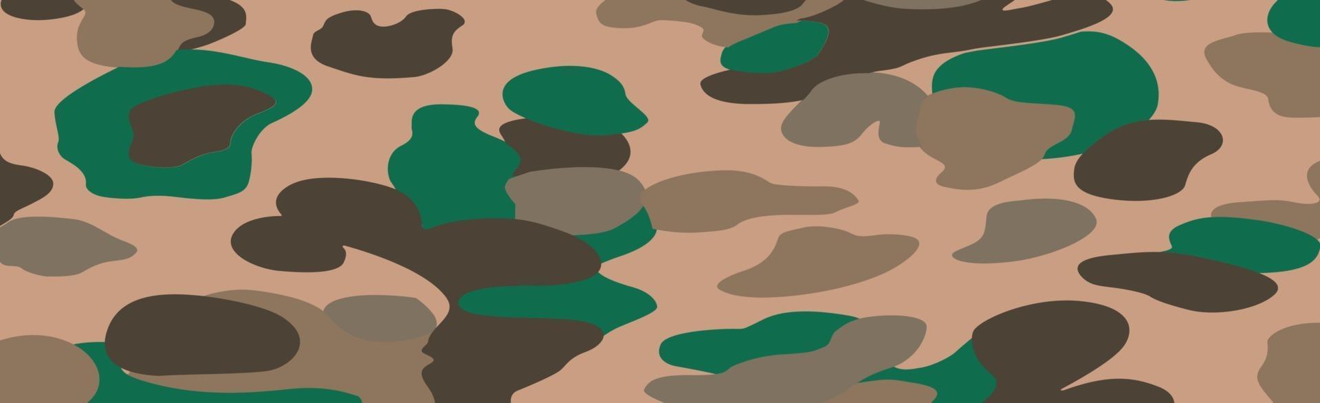 militär eller jakt panorama khaki geometriska sömlösa mönster - vektor