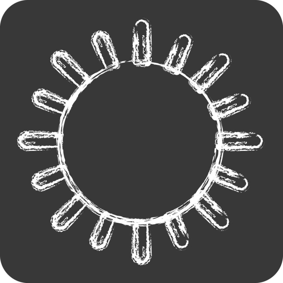 ikon Sol. lämplig för sommar symbol. krita stil. enkel design redigerbar. design mall vektor. enkel illustration vektor