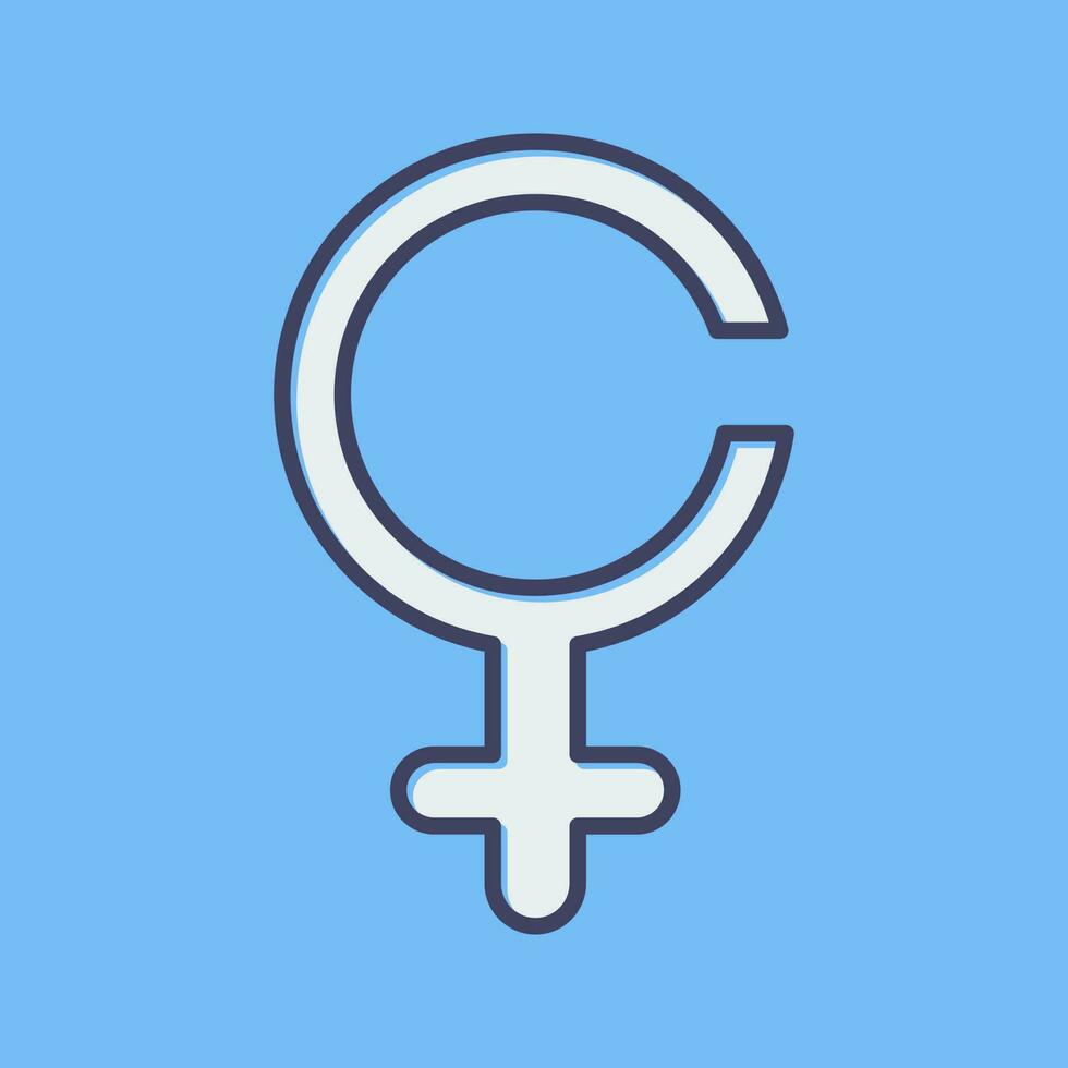 Vektorsymbol für weibliche Zeichen vektor