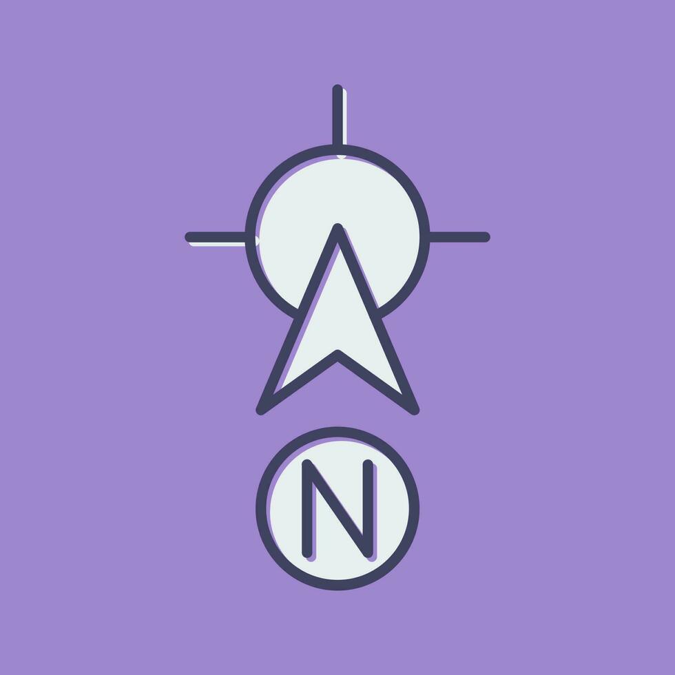 Nordvektorsymbol vektor