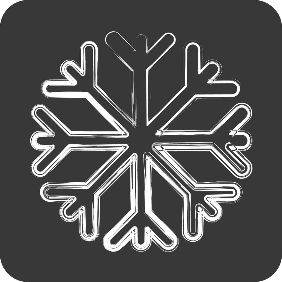 Symbol Schnee nachweisen. geeignet zum Sportbekleidung Symbol. Kreide Stil. einfach Design editierbar. Design Vorlage Vektor. einfach Illustration vektor