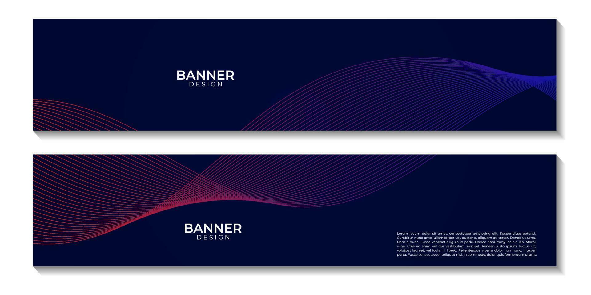 Banner einstellen modern fließen bunt Welle Linien Digital Equalizer Hintergrund Design vektor