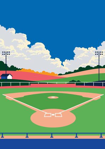 Baseball-Park-Landschaft vektor