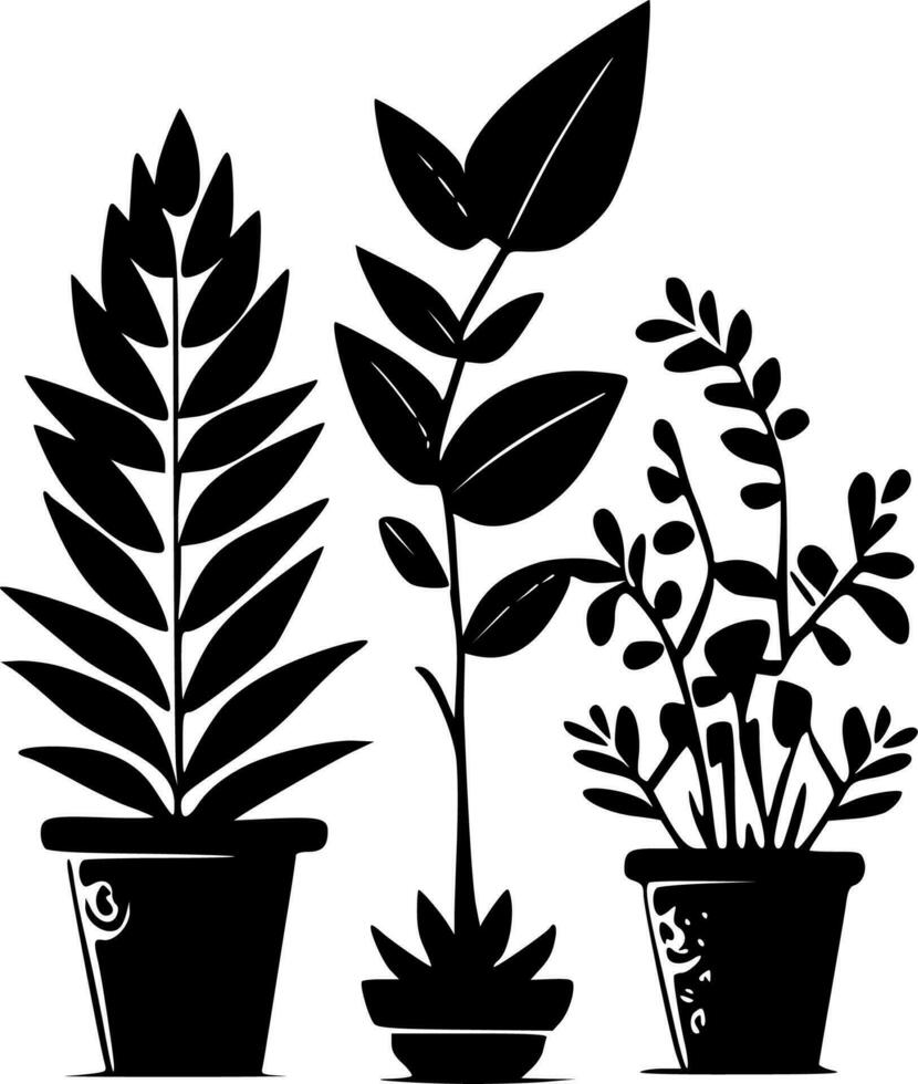 Pflanzen - - minimalistisch und eben Logo - - Vektor Illustration