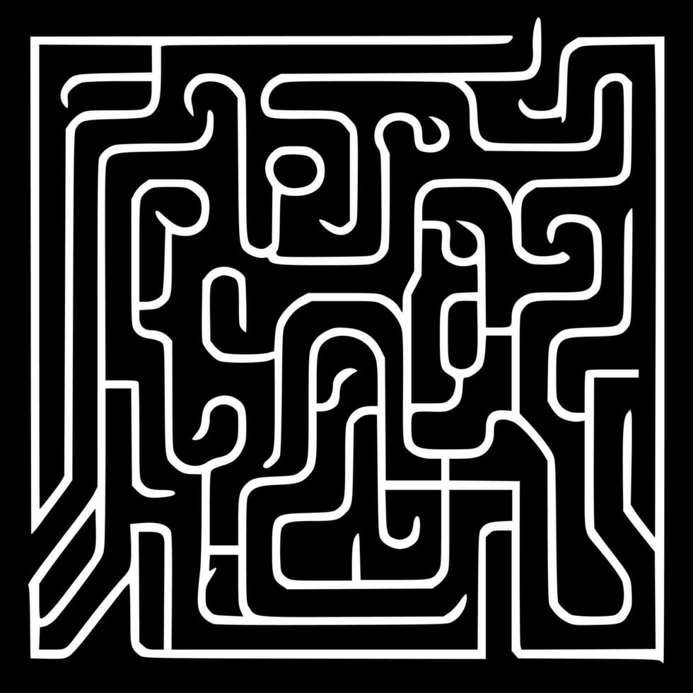 Labyrinthe, schwarz und Weiß Vektor Illustration