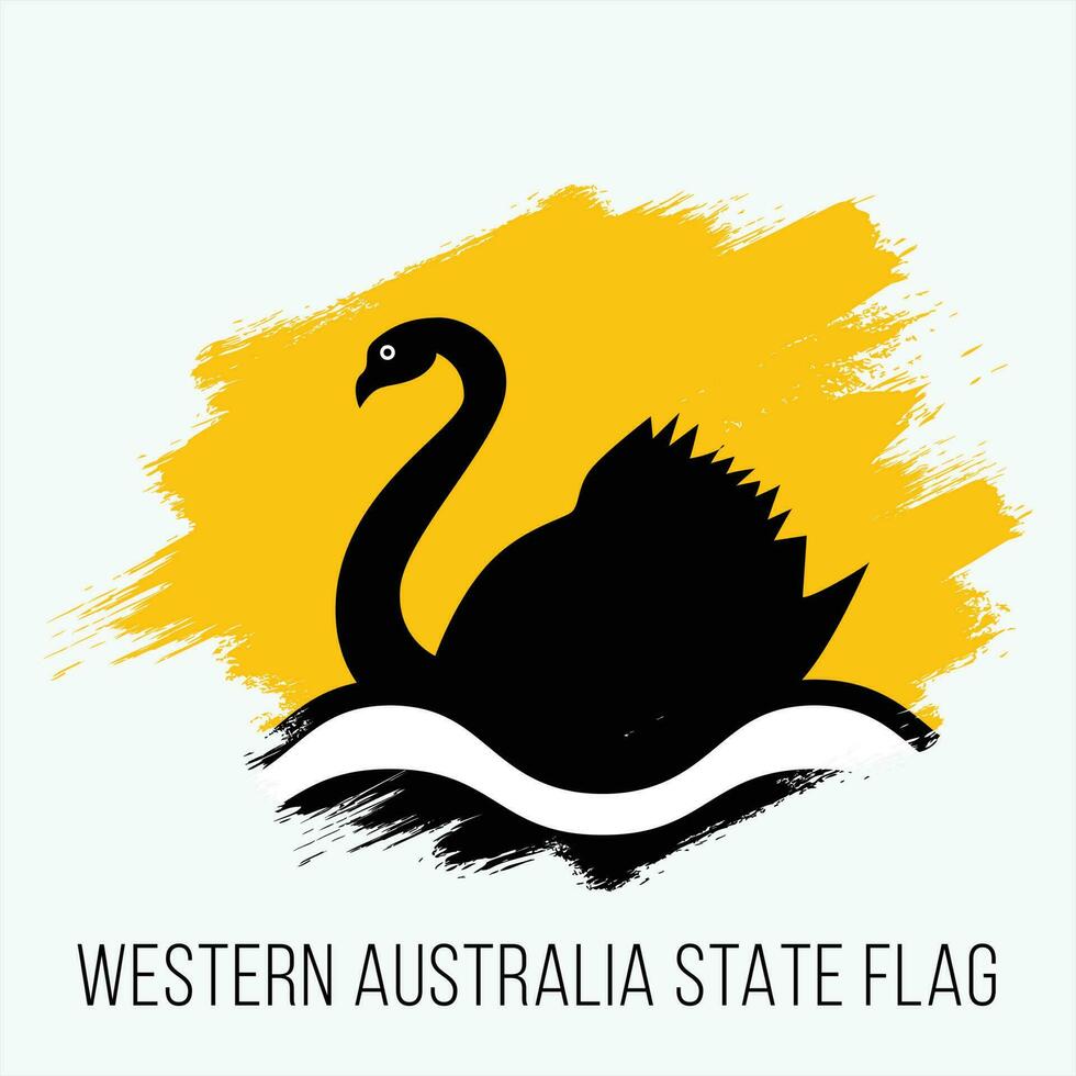 Grunge australisch Zustand Western Australien Vektor Flagge Design Vorlage