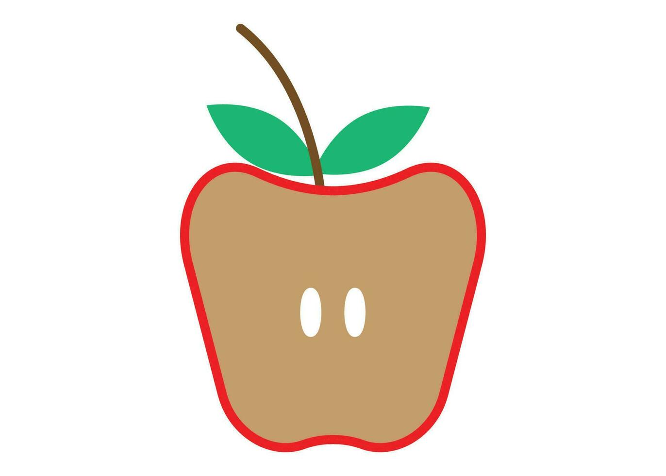 Apfel Scheibe Symbol Clip Art Design Vorlage isoliert Illustration vektor