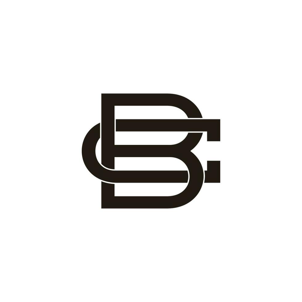 Brief bc Überlappung Design Linie 3d eben Logo Vektor