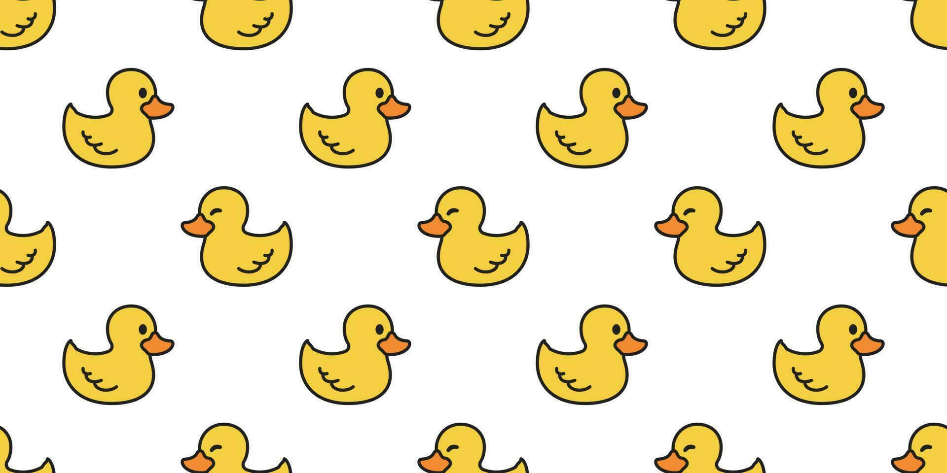 Ente nahtlos Muster Vektor Gummi Ente Fliese Hintergrund wiederholen Hintergrund Schal isoliert Illustration Gelb