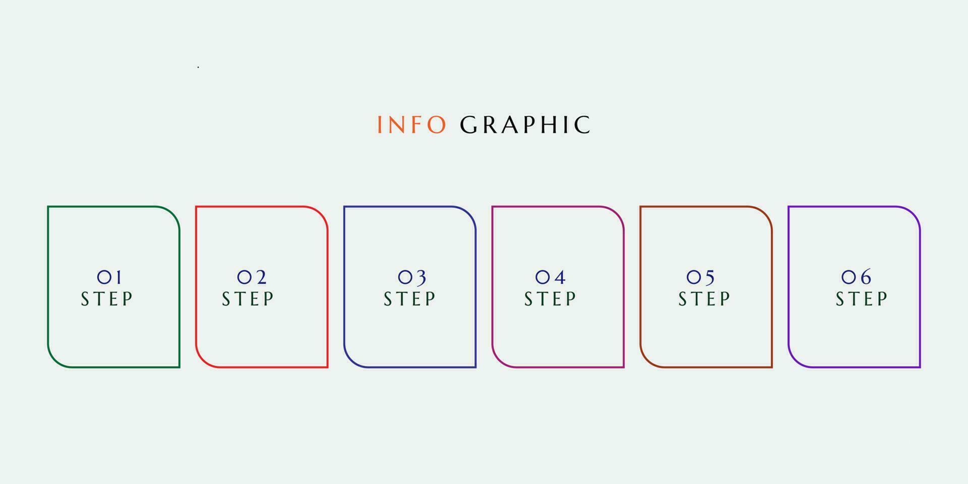 infographic mall design med 6 val eller steg. kan vara Begagnade för bearbeta diagram, presentationer, layouter och Mer vektor