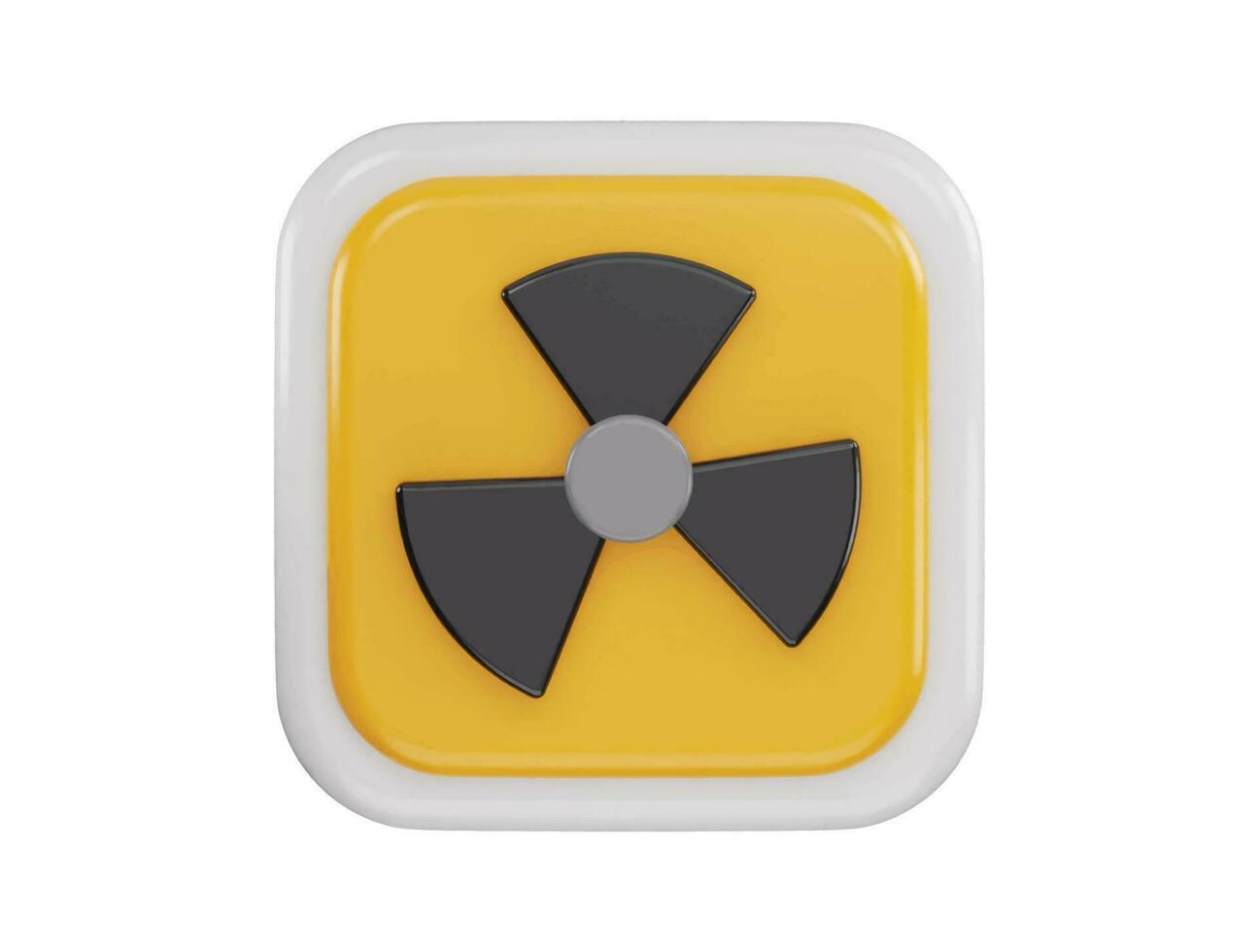 nuklear radioaktiv Achtung giftig Symbol 3d Rendern Vektor Illustration