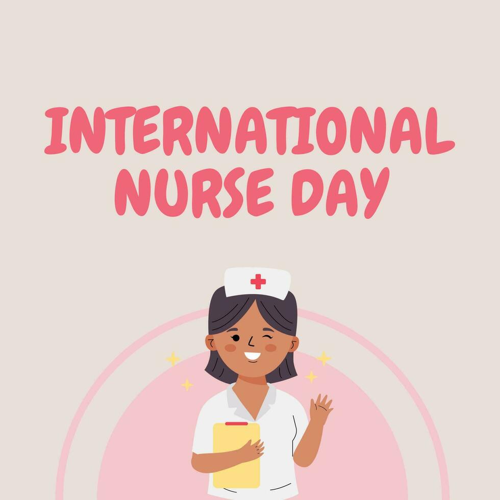 en affisch för internationell sjuksköterska dag vektor