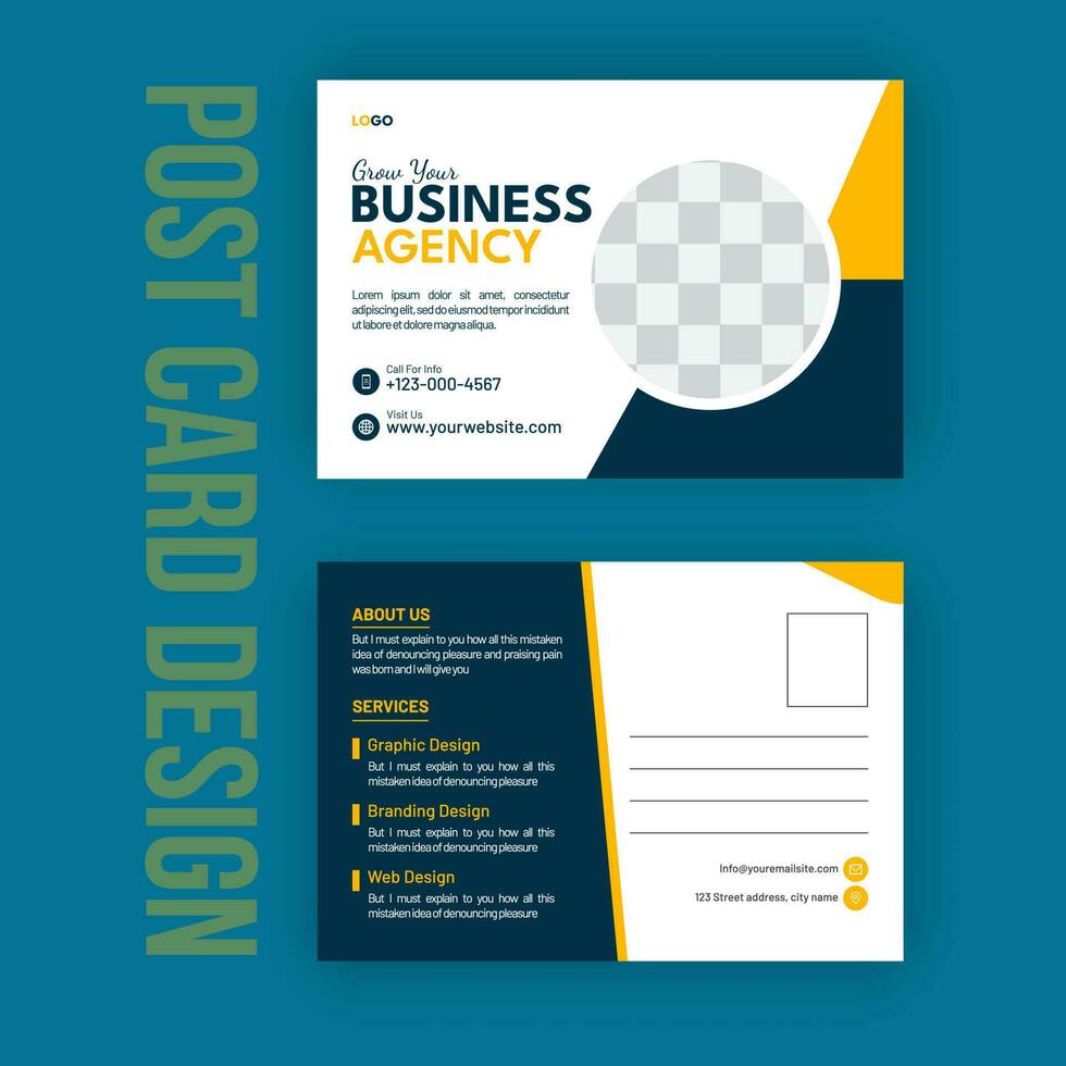 korporativ Geschäft kreativ Agentur Postkarte Vorlage Design vektor