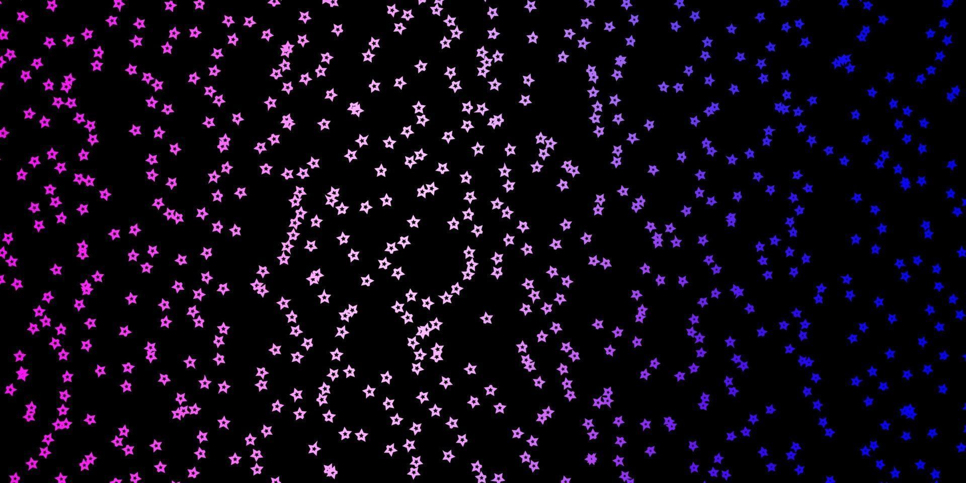 dunkelrosa, blaue Vektorbeschaffenheit mit schönen Sternen. vektor