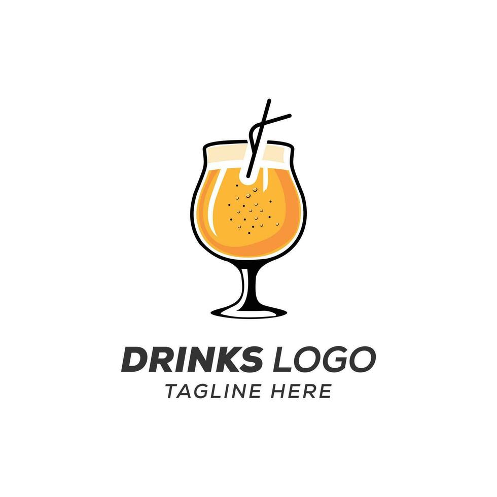 dryck ,bar, restaurang bas industri proffs vektor logotyp