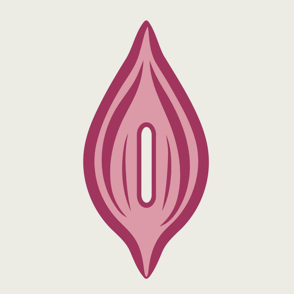 kvinna vulva ikon logotyp för gynekologisk hälsa tema vektor