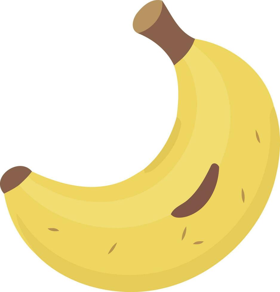 gul banan frukt isolerat vektor