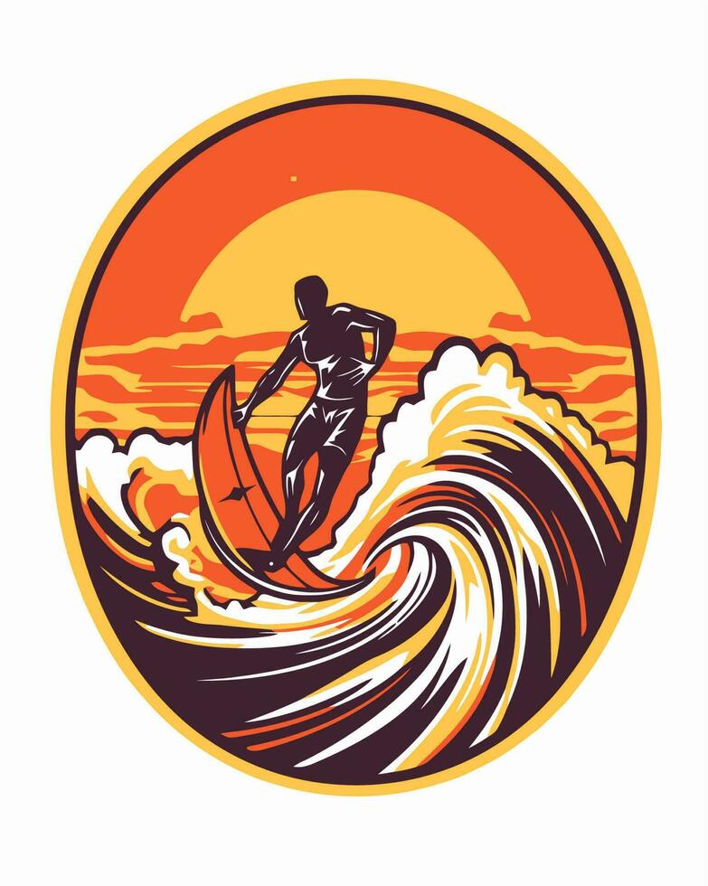 Surfer Logo Illustration vektor