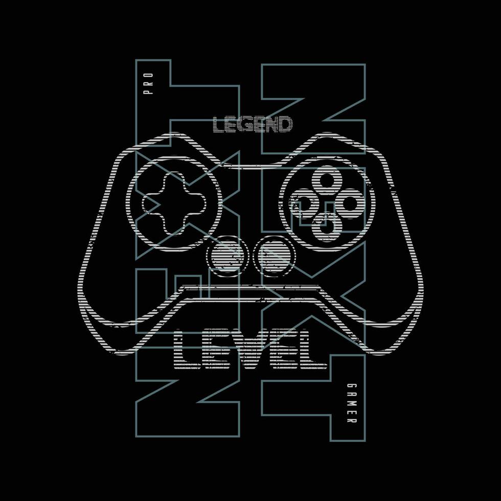 Gamer-Illustrationstypografie. perfekt für T-Shirt-Design vektor