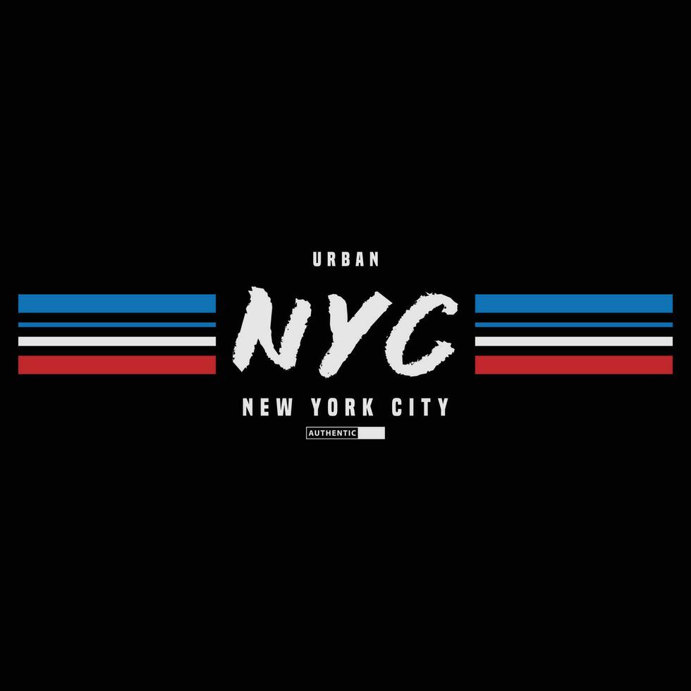 New York City-Typografie-Vektor-T-Shirt-Design vektor