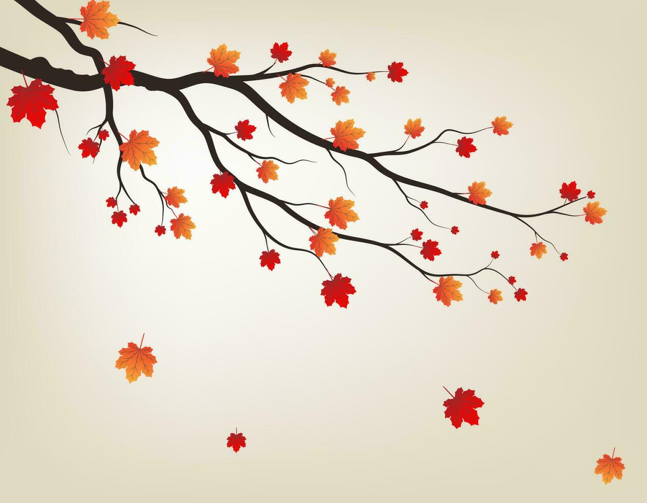 Baum und Blätter für den Hintergrundstil der Herbstsaison. willkommenes konzept für die herbstsaison. vektor