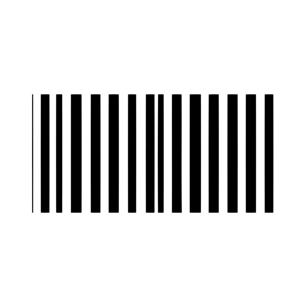 schwarz und Weiß Barcode zum Logo vektor