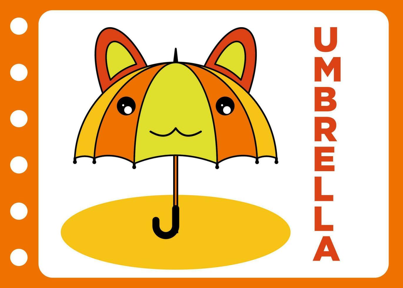 Regenschirm im Karikatur Stil. süß Symbol Vektor