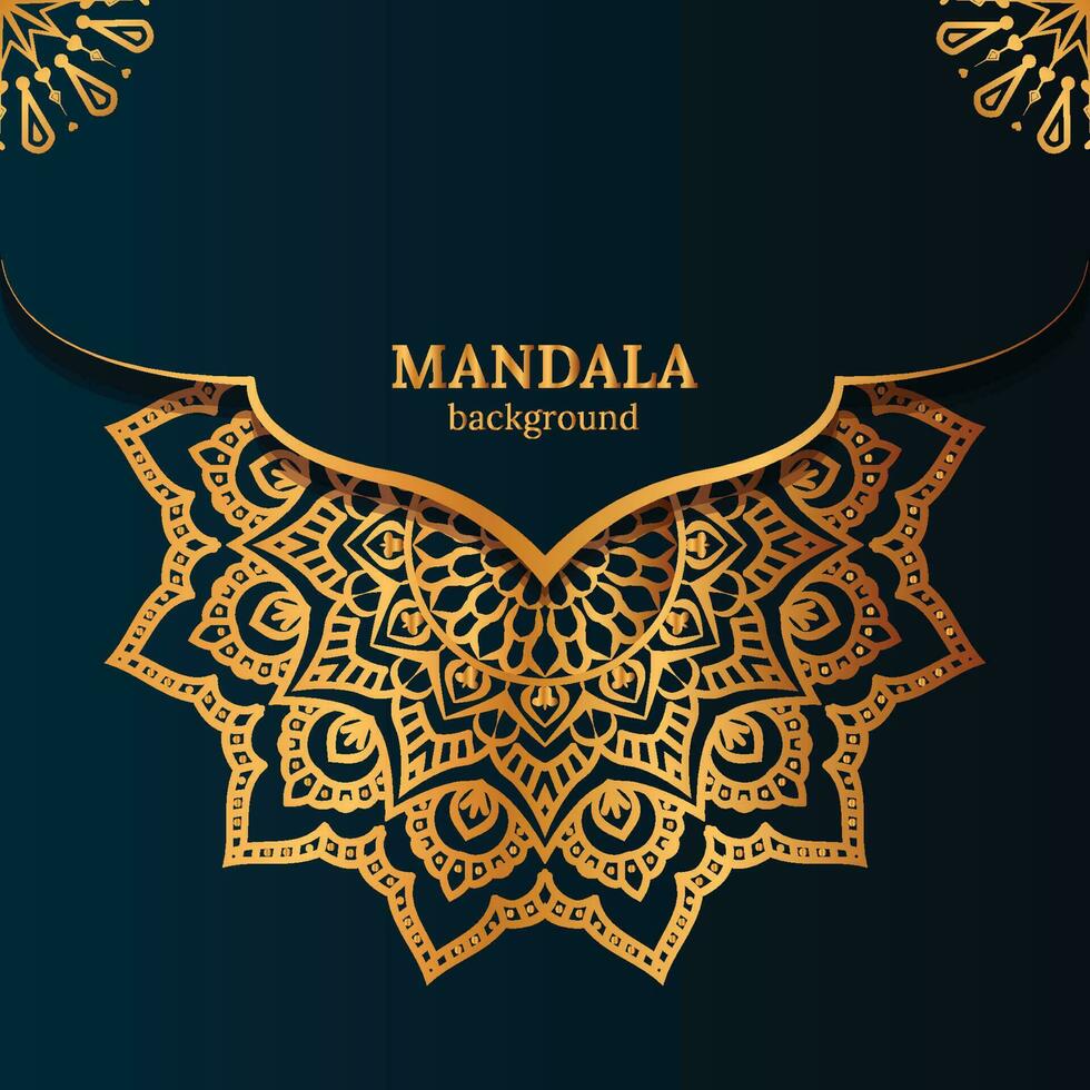 Luxus-Mandala-Hintergrund mit goldenem Arabeskenmuster arabisch-islamisches Design vektor