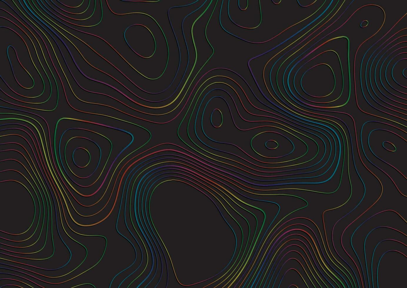 abstrakt Hintergrund mit ein Regenbogen farbig Topographie Karte Design vektor