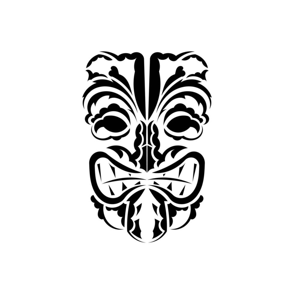 mönster mask. traditionell totem symbol. enkel stil. vektor över vit bakgrund.