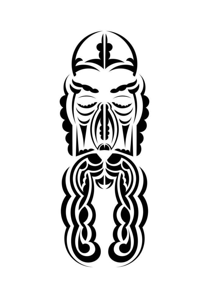 maori stil ansikte. redo tatuering mall. platt stil. vektor illustration.