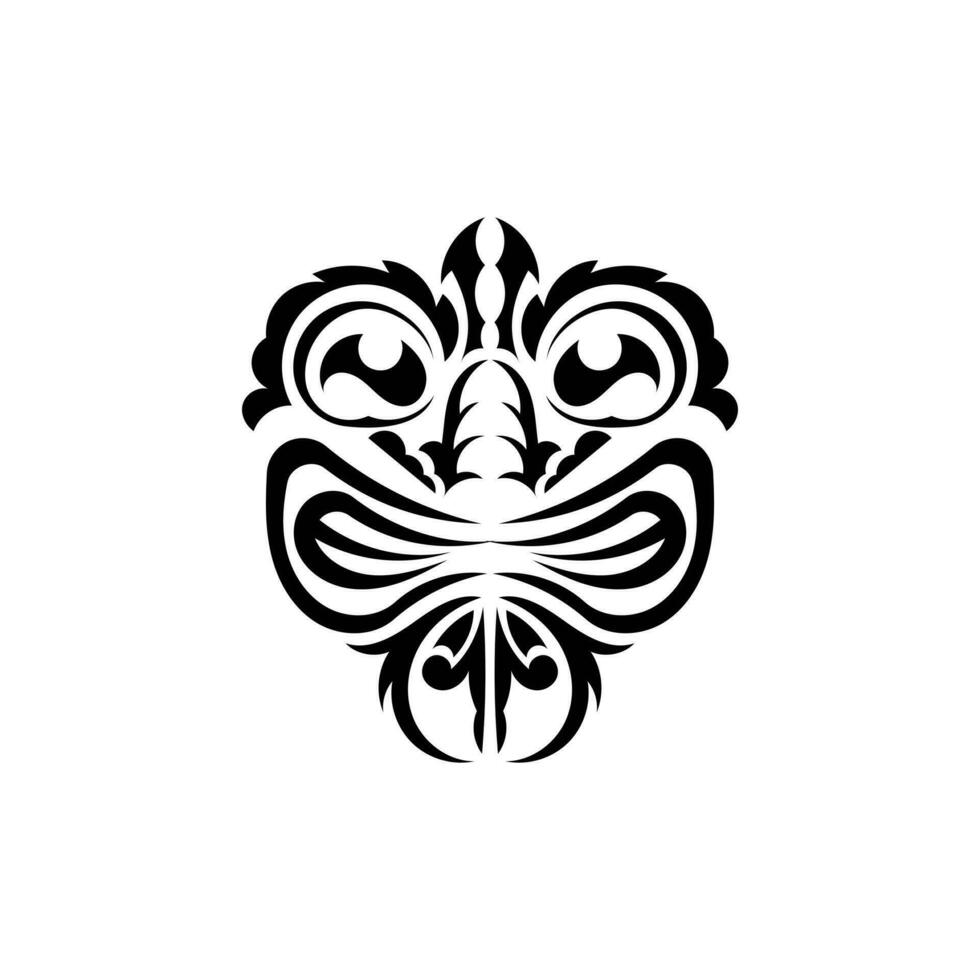 mönster mask. traditionell totem symbol. enkel stil. vektor isolerat på vit bakgrund.
