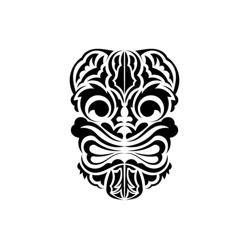 mönster mask. traditionell totem symbol. hawaiian stil. vektor illustration isolerat på vit bakgrund.
