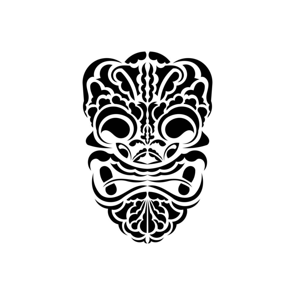 stam- mask. traditionell totem symbol. enkel stil. vektor illustration isolerat på vit bakgrund.