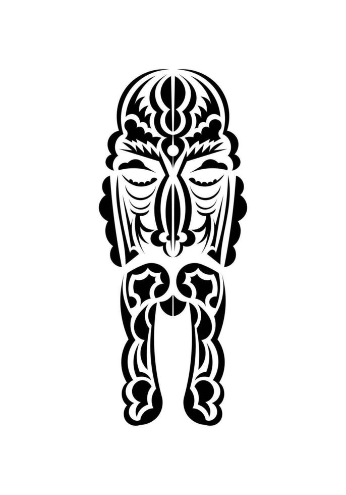 Maori Stil Gesicht. bereit tätowieren Vorlage. isoliert auf Weiß Hintergrund. Vektor Illustration.