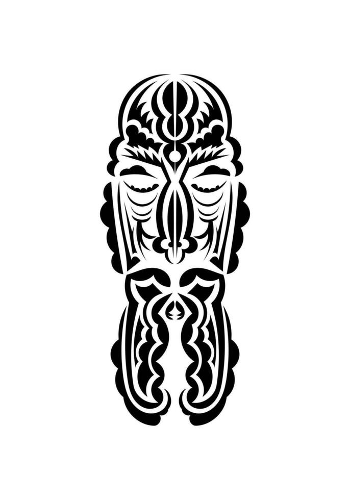 maori stil ansikte. tatuering mönster. isolerat. vetcor. vektor
