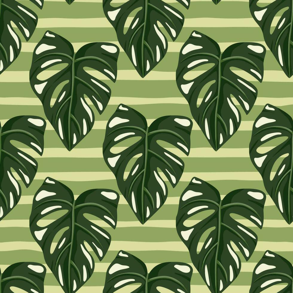 botanisch Blatt Hintergrund. tropisch Muster, Palme Blätter Blumen- Hintergrund. abstrakt exotisch Pflanze nahtlos Muster. vektor