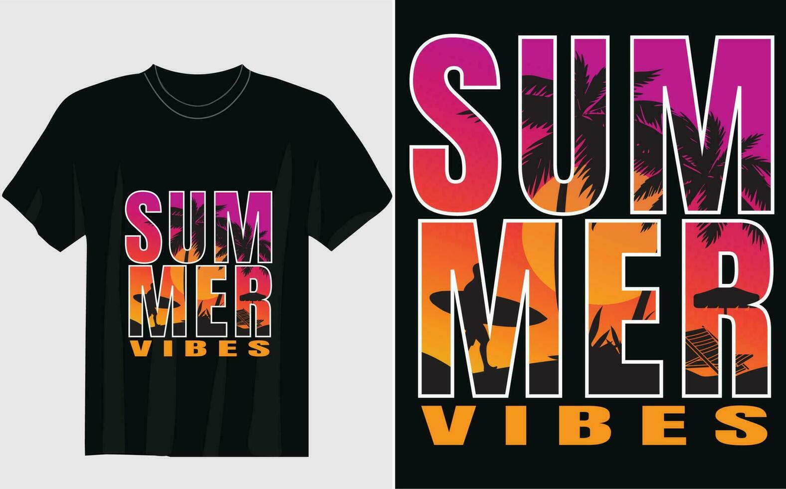 Sommer- Ferien Stimmung T-Shirt und Beste T-Shirt vektor