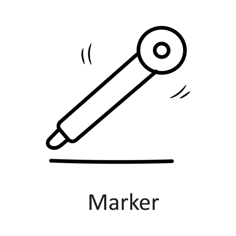 Marker Vektor Gliederung Symbol Design Illustration. Schreibwaren Symbol auf Weiß Hintergrund eps 10 Datei