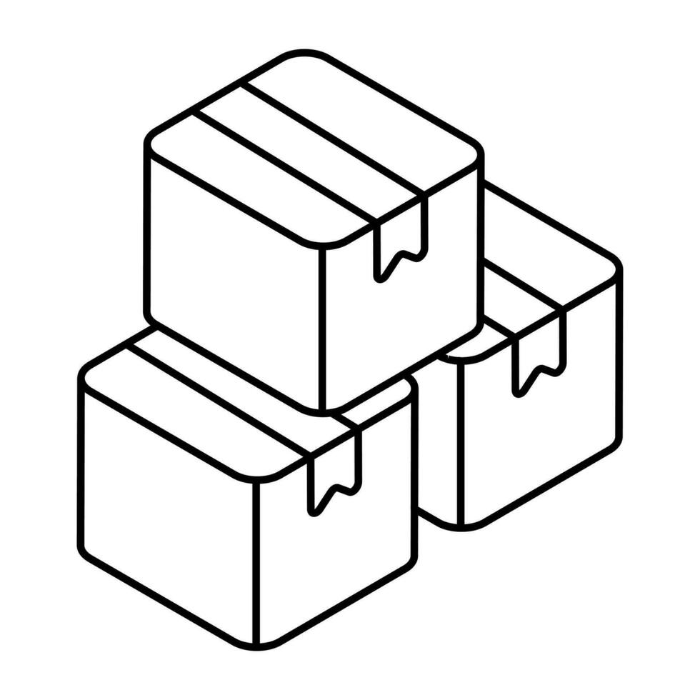 kreativ Design Symbol von Pakete vektor